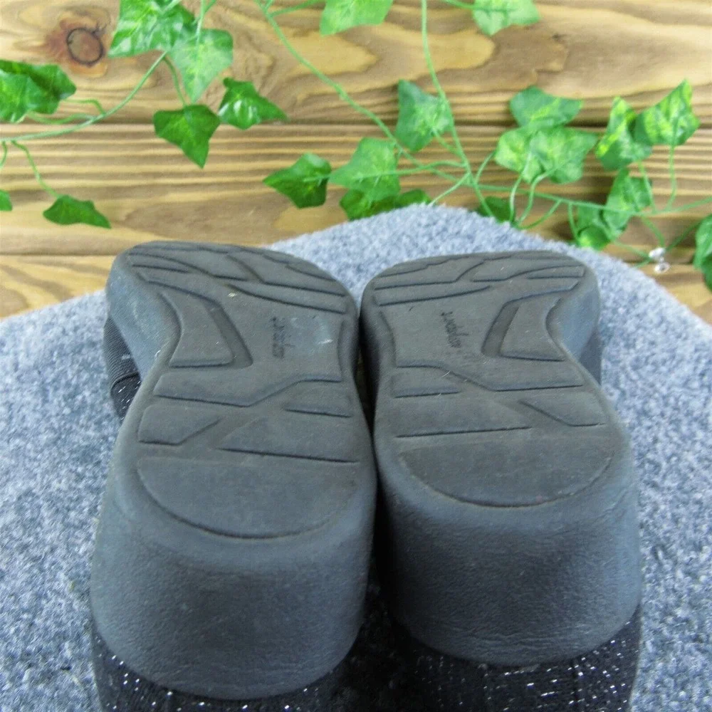 Easy Spirit Kaleo Women Loafer Shoes Black‎ Fabric Slip On Size 7 Medium